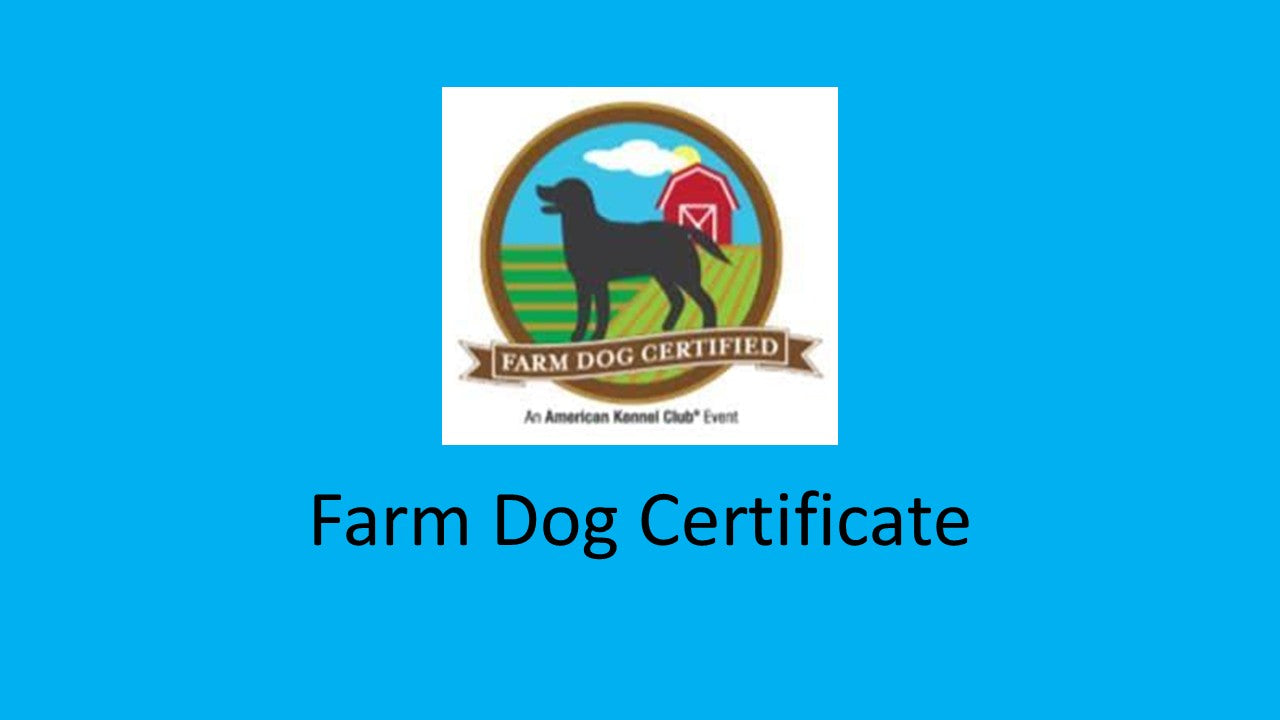2026 - NS Farm Dog Certificate