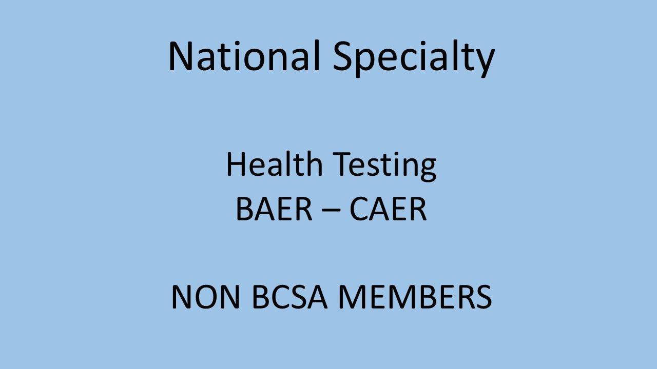 2025 - NS Health Testing - NON BCSA Members