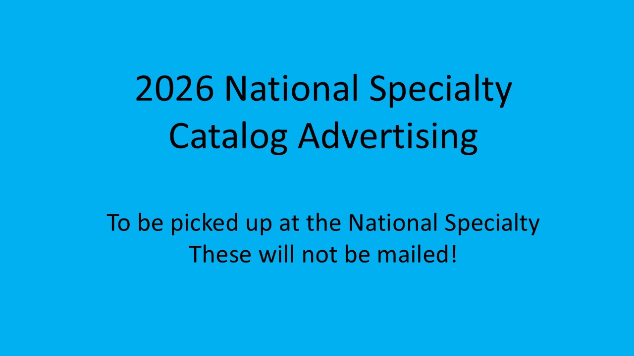 B - 2026 Full Page Color Ad in the National Specialty Catalogs