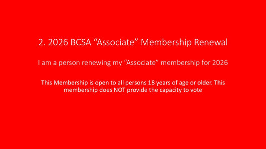 (A) 2. "Associate" 2026 BCSA Renewal