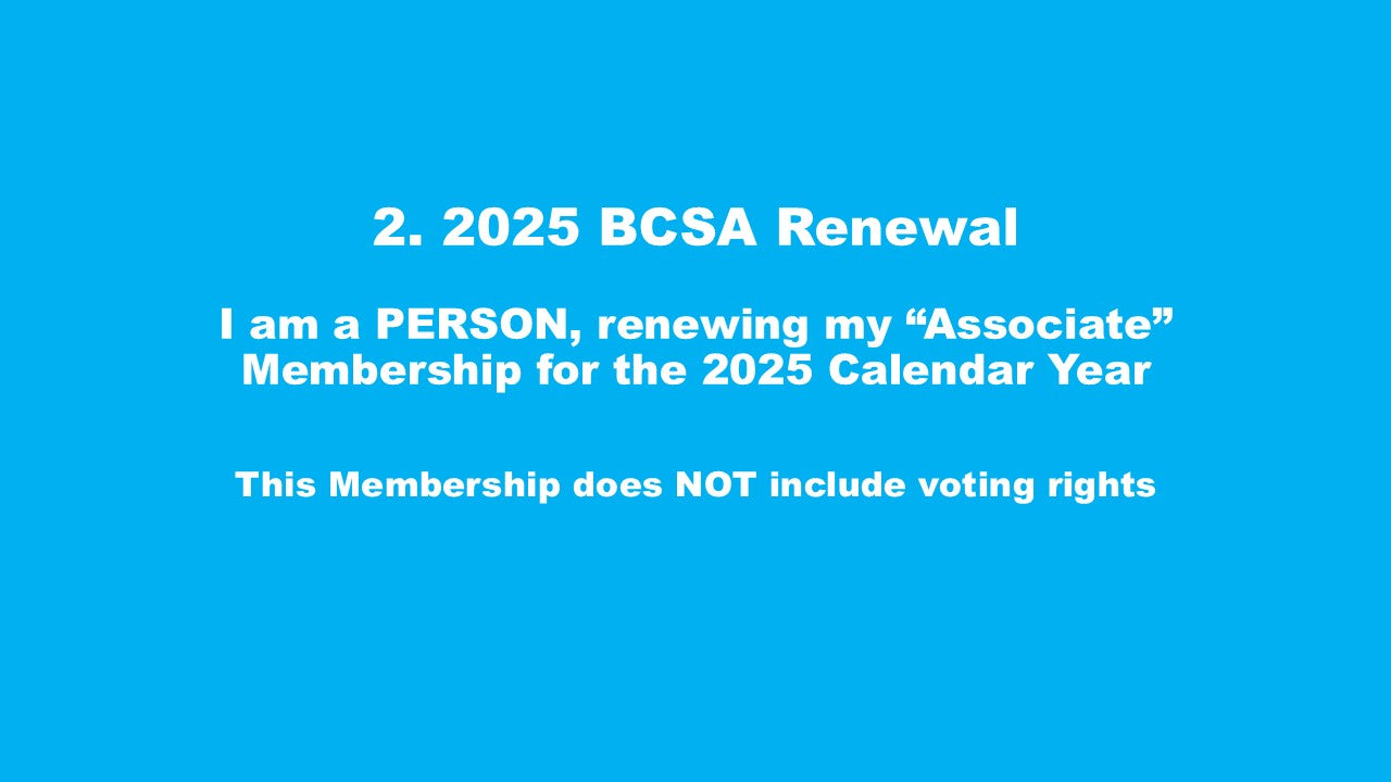 (A) 2.  "Associate" 2025 BCSA Renewal