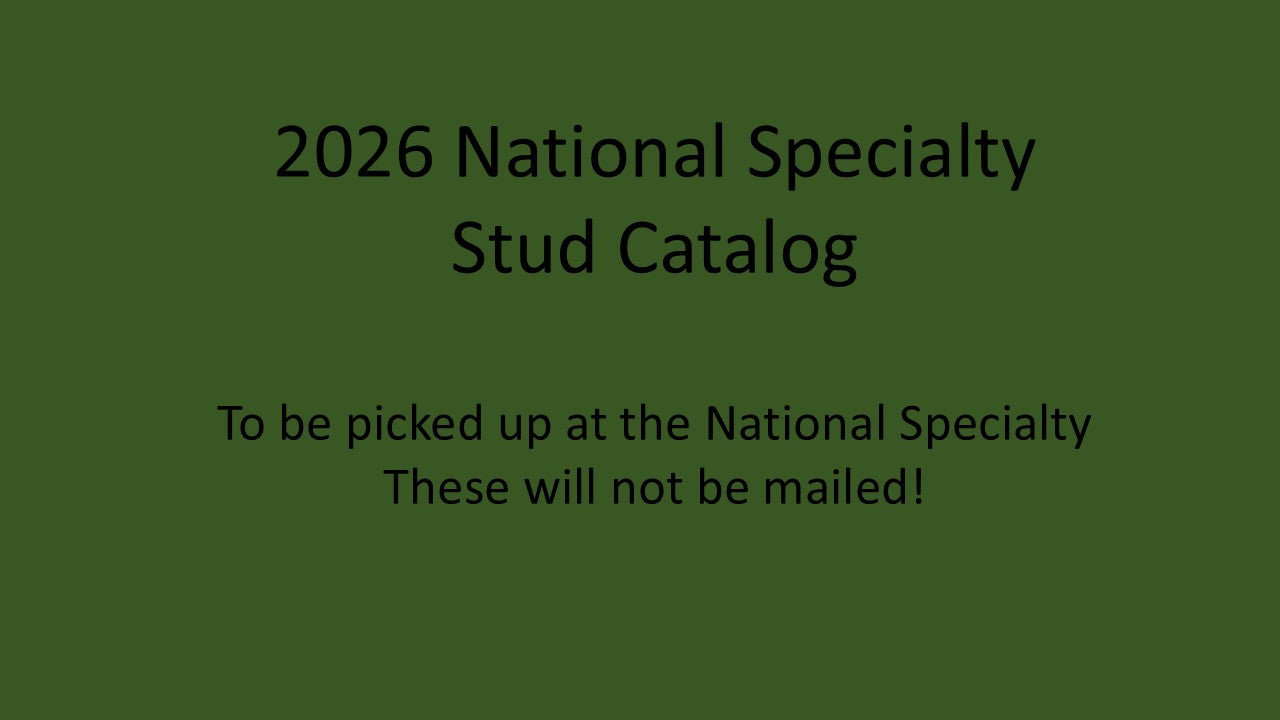 2026 Catalog - Thursday Night Stud Social FOR THOSE ATTENDING THE NATIONAL SPECIALTY