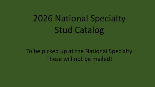 2026 Catalog - Saturday Night Stud Social FOR THOSE ATTENDING THE NATIONAL SPECIALTY