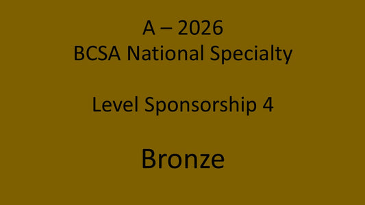 A - 2026 National Specialty Level Sponsorship 4 - Bronze